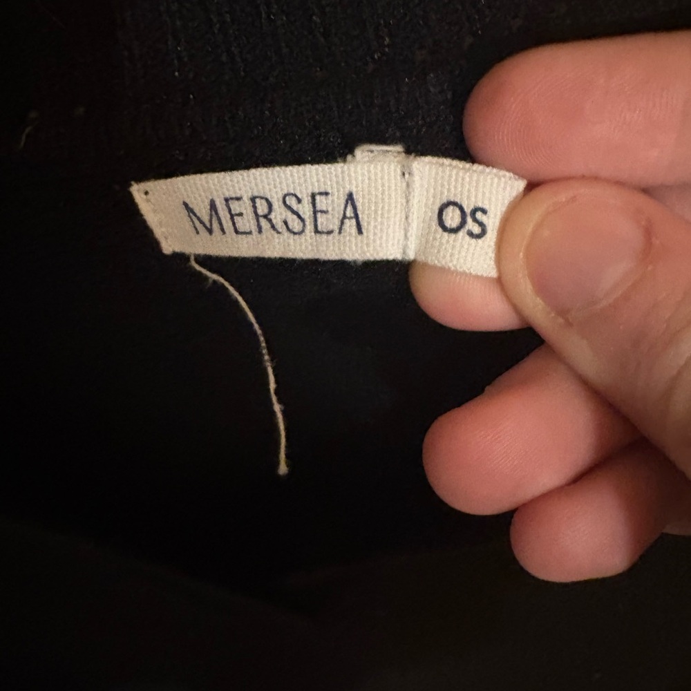 Mersea Marina Polo Sweater in Black/Sand - Picture 3 of 4